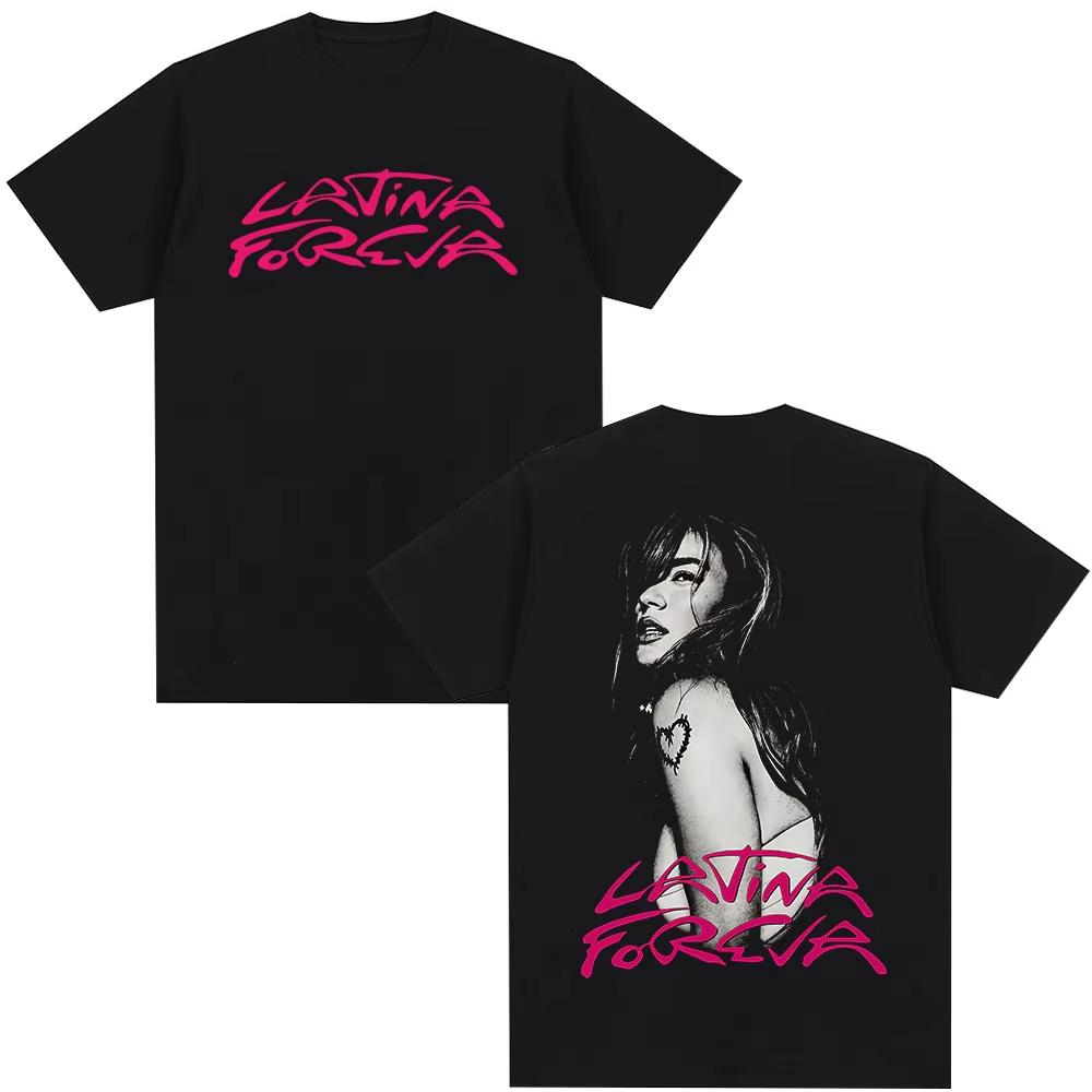 

Karol G Tropicoqueta Latina Foreva 2025 Album Tshirts Unisex Women Fashion Harajuku Tshirts Casual Cotton T Shirt Tops Streetwear 3XL