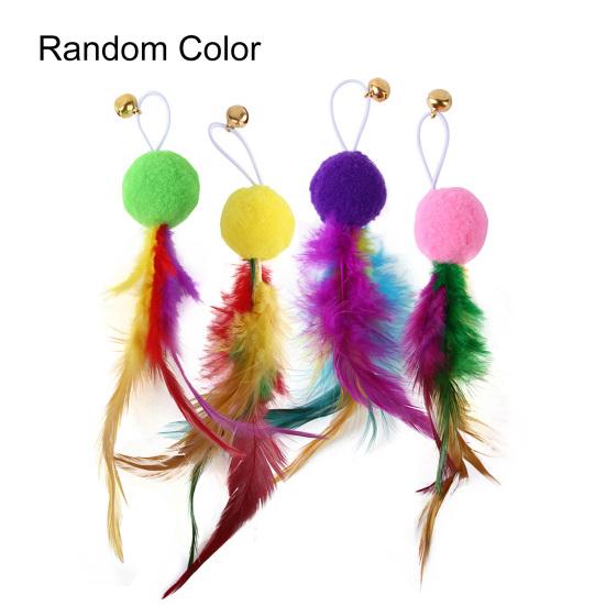 

Cat Fishing Toy Plush Ball Relieve Boredom Playing Toy Pet Teaser Toy