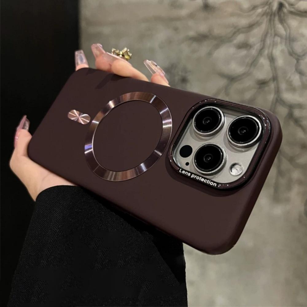 Luxury Hard Laser Magnetic For Magsafe Case For iPhone 16 15 14 Plus 13 12 Pro Max 11 Wireless Charger Matte Ultra-Thin PC Cover