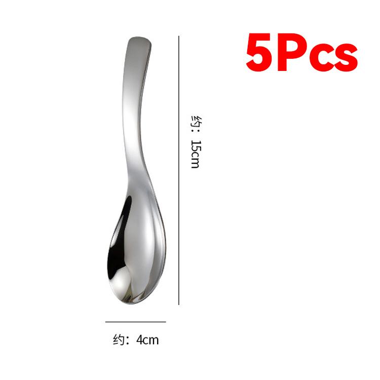 

High Quality 5pcs 304 Stainless Steel Spoons Dinner Spoon Spoons Thickened Coffee Spoon Dessert Spoon Kitchen Tableware Set