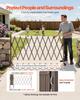 Expandable Barricade, 3.07m Expandable Safety Barrier, Flexible Mobile Barricade with Locking Casters, Portable Folding Security Gate Metal Traffic