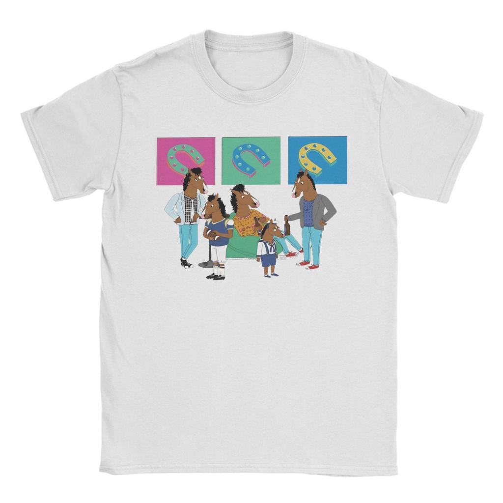 Retro Drama Comedy 90s Show Movie BoJacks HorseUnisexs TShirt Cotton Tees Round Collar Short Sleeve T Shirts Plus Size Clothes
