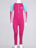 Kids Full Body UV Protection Swim Suit Long Sleeve Zipper Sport Bathing Suit for Girls Beach Surf and Swimming
