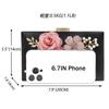 [Milisente] Pearl Party Bag, Clutch Bag, Women's Evening Bag, Shoulder Bag, 5D Floral Design (Black)