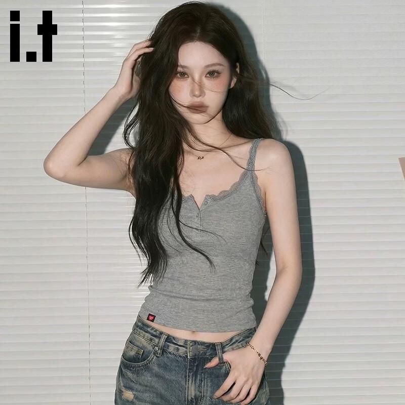 CHOCOOLATEit Women s Lace Trim Slim Fit Camisole S
