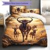 Cartoon Pattern Bedding Quilt Set Quilt Cover Pillowcase Home Decoration Birthday Gift (1 * Duvet Cover + 2 * Pillowcase, Without Core)