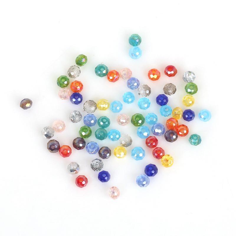 2mm Flat Crystal Wheel Beads DIY Glass Loose Beads Handmade Beading Accessories
