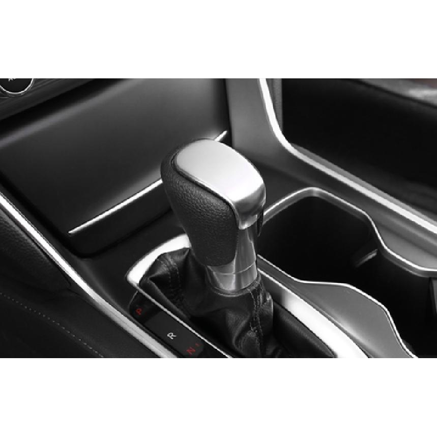 For Honda Accord 2018- Silver Steel Central Console Gear Shift Knob Trim 1X