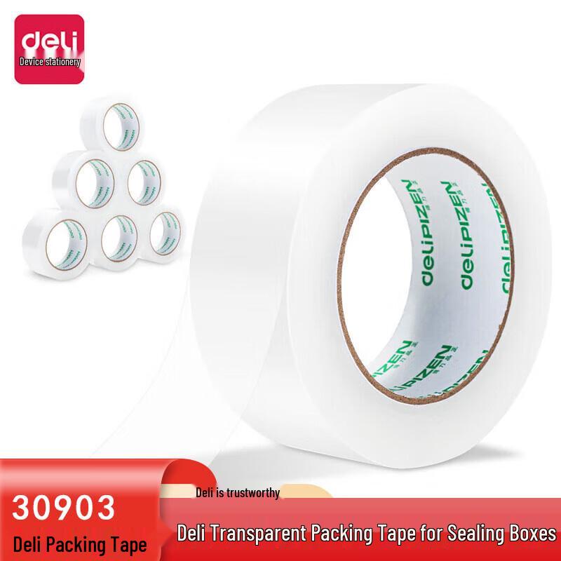 Deli 30903 Transparent BOPP Packing Tape