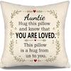 Daughter Hug This Pillow and Know That You Are Loved This Pillow Is A Hug from Me To You Throw Pillow Covers for Daughter from Mom Dad Birthday Gift