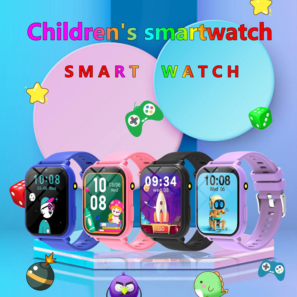 1.83 Inch HD Camera Kids Smart Watch 18 Games Step Counting Sleep Monitoring Alarm Clock Smartwatch Children Boys Girls Gifts