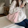 Large-capacity Pink Student Class Leisure Commute Extra-large Bag, New Textured Shoulder Messenger Bag for Women
