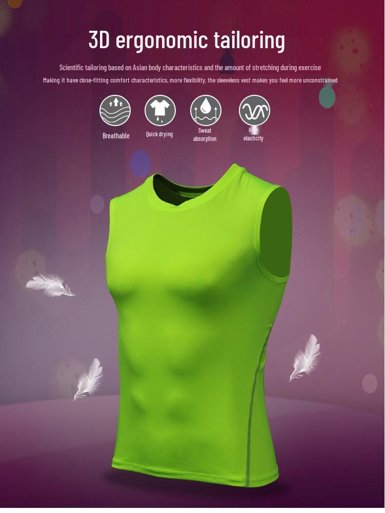Pánské rychleschnoucí tílko bez rukávů na basketbal, běh, trénink