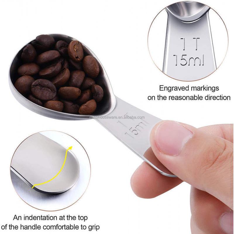 304 Stainless Steel Measuring Spoon Set: Coffee and Milk Powder Baking Tools.