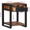 Side Table Multicolored 40 X 40 X 50 Cm Solid Reclaimed Wood