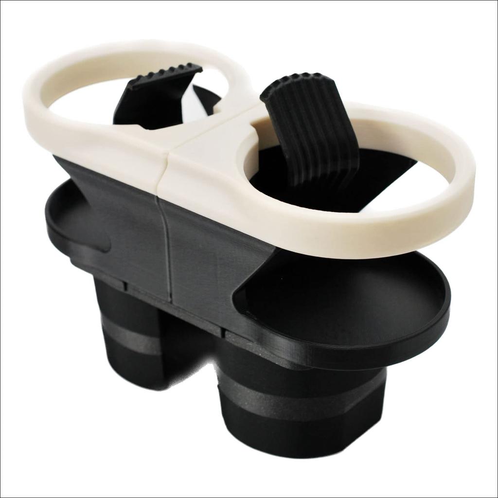 Shimashima Fab FIAT500 Drink Holder Early Model Front (2007~) Double/Ivory DH500PFW-IV