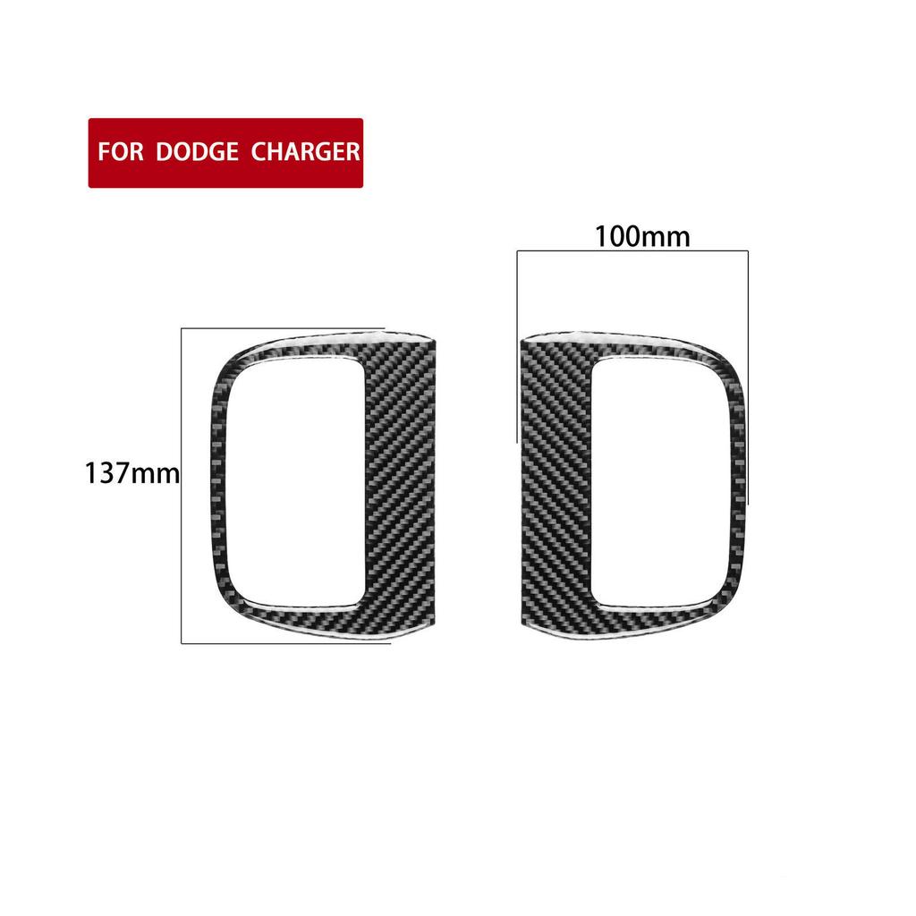 Carbon Fiber Middle Air Vent Outlet Frame Cover Trim For Dodge Charger 2015-