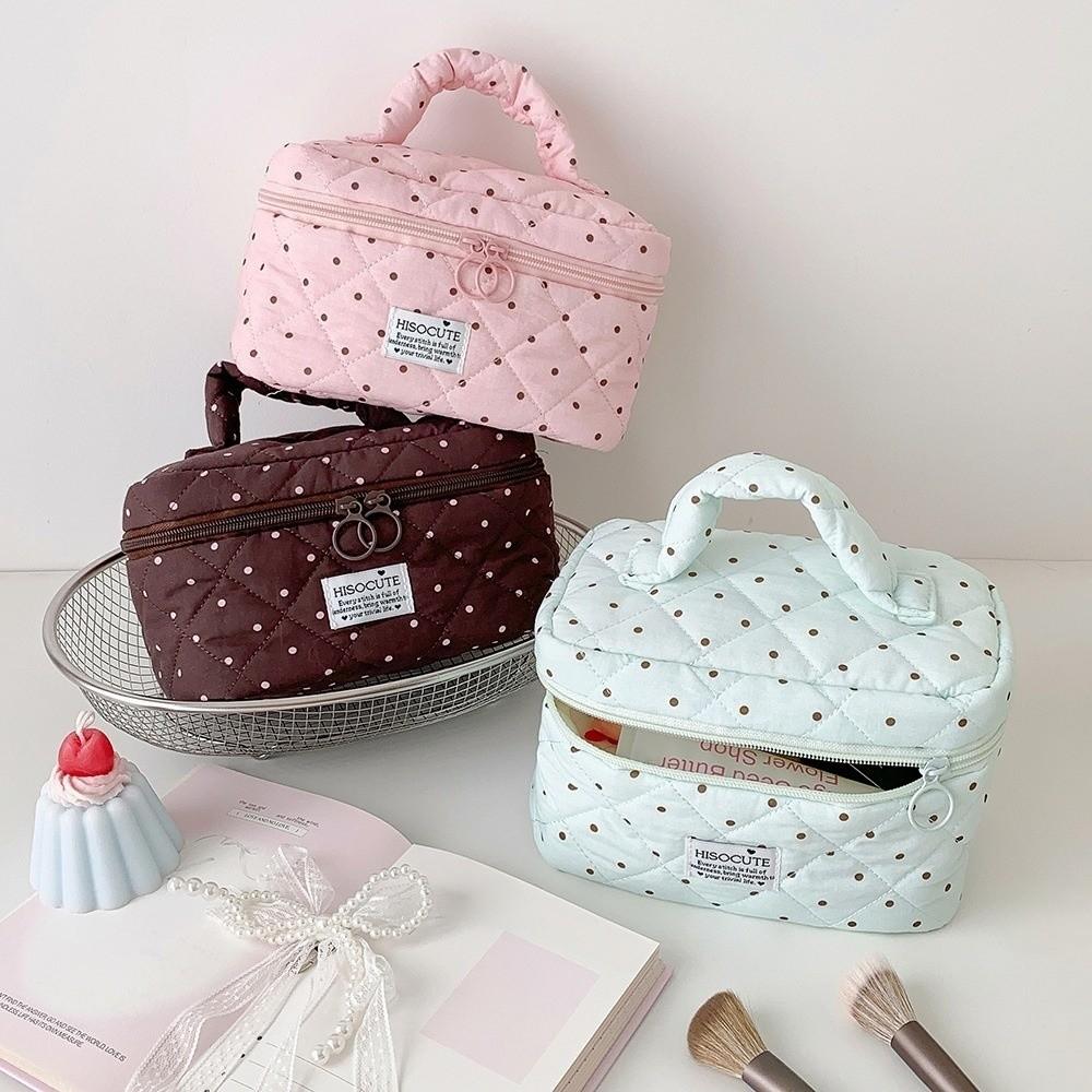 Large Capacity Cosmetic Storage Bag with Handle Makeup Pouch Durable Makeup Bag Women