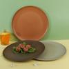 Household Wheat Straw Round Tableware, Fruit Plates, Dinner Plates, Plastic Pastry Plates