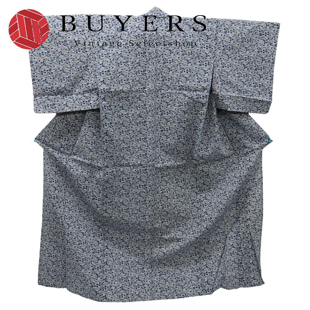 Yukata, Cotton, Gray, Navy, Running Water, Tomomiji, Simple, Stylish, Japanese Clothing, Kimono, Kimono, Women s, Women s