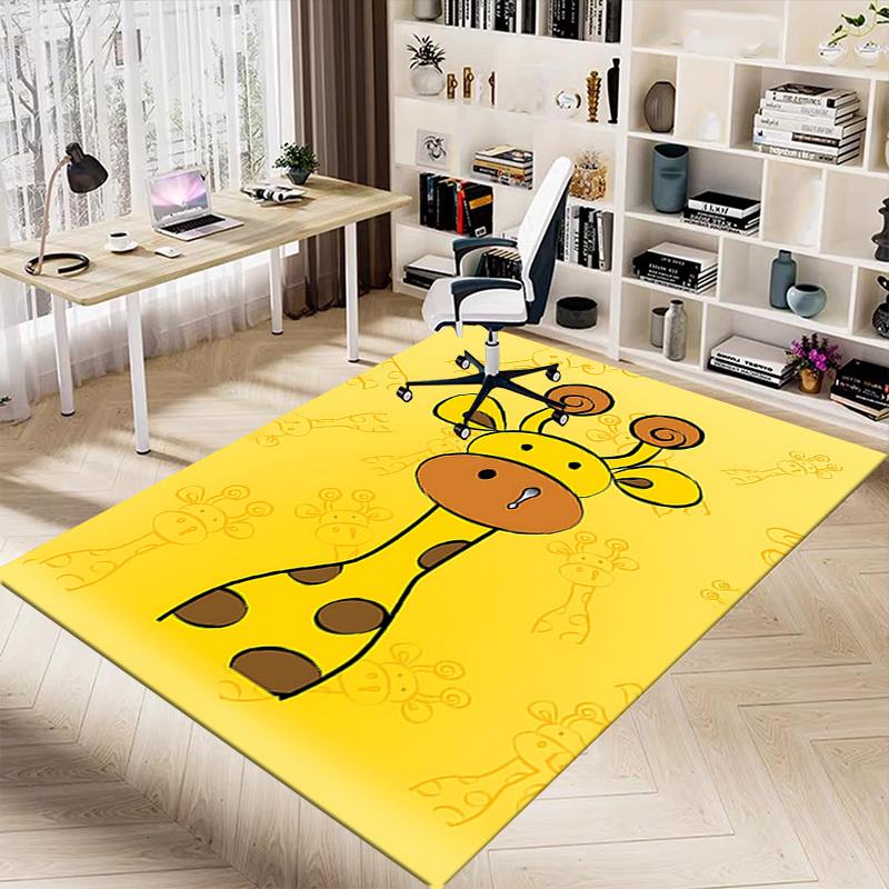1PC giraffe pattern Extra Large Non Slip Floor carpet, Office, family, bedroom Large Area Rug Indoor Rugs, Vibrant Colors