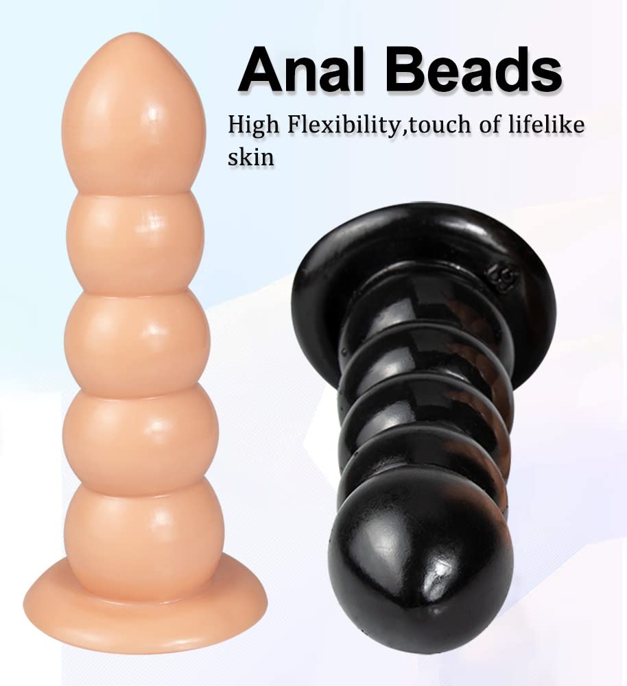 Anal Beads Extra Thick Anal Huge Anal Plug Dildo with Suction Cup for Thick Anal Anal 20cm Anal Plug and Goods for Men Dildo, Women, Beads, Expansion,