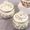 400ML Ceramic Candy Box Moisture Resistant Storage Tea Jar Exquisite Seasoning Box Home Salt Sugar Chili Jar Storage Container