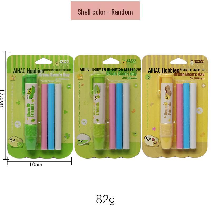 Cute Cartoon Retractable Pen-Style Eraser for Kids