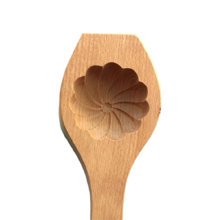 3D Flower Pattern Wooden Baking Mold Press Mooncake Mold Mid-autumn Festival