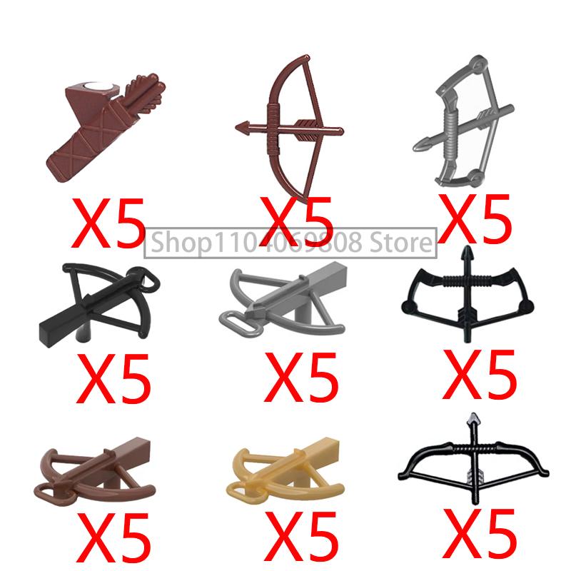 MOC Military Building Blocks Medieval Soldiers Knight Figures Weapons Accessories Witc Hat Helmet Shield Spear DIY Brick Toy T10