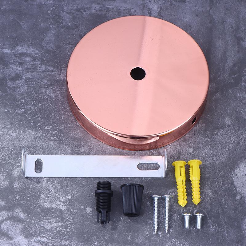 1PC Black Silver Bronze Ceiling Plate Wall Sconce Mount DIY Light Fittings Lamp Base Vintage Pendant Lamp 100*20mm Disc Base