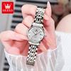 OLEVS Ultra Thin Quartz Watches for Woman Original Solid Steel Strap Auto Date Waterproof Fashion Elegant Ladies Wristwatch