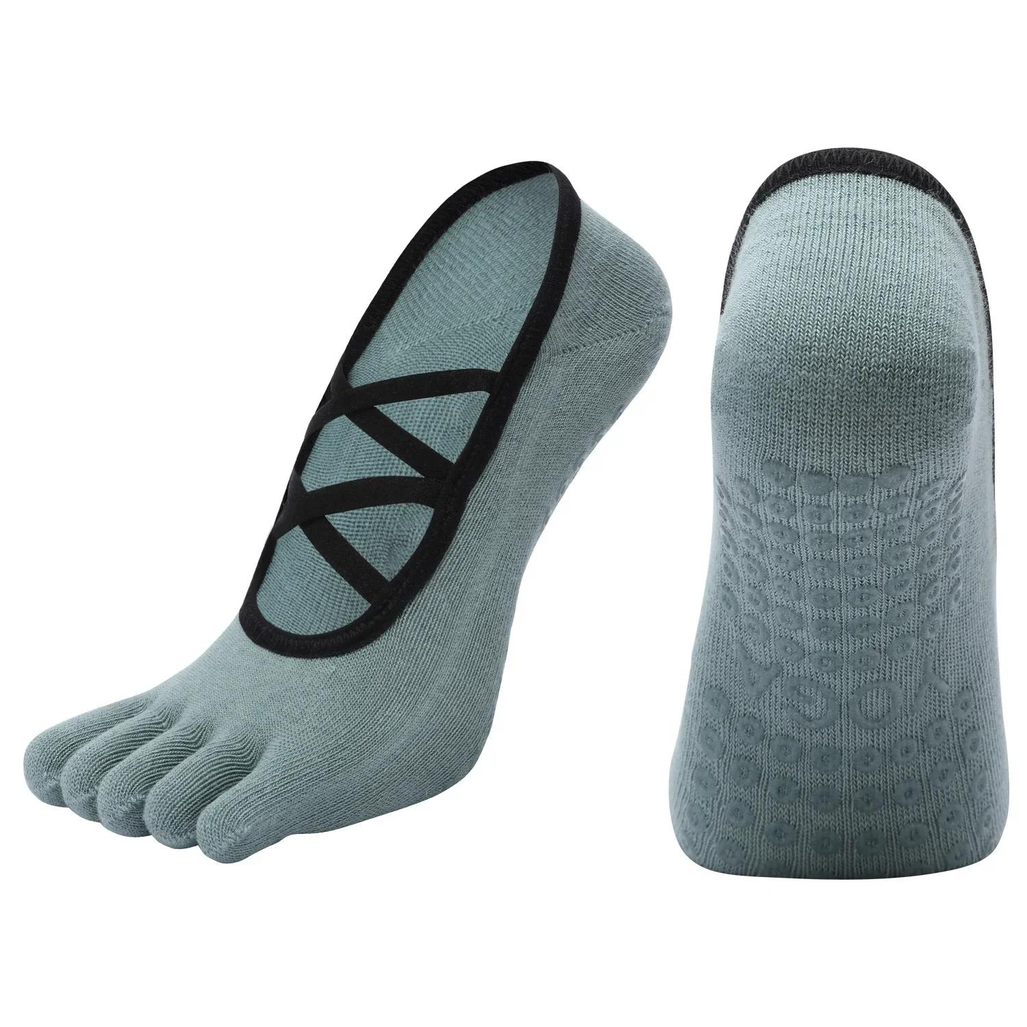 

Носки для йоги женские с открытой спиной дышащие бандажные носки для танцев в помещении спортивные носки силиконовые противоскользящие носки с пятью пальцами для балета и пилатеса