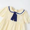 Girls' School-style Short-sleeved Cotton Dress For Children, Children's Casual Dress