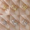  Butterfly Bow Rings for Women Aesthetic Geometric Adjustable Open Ring Stainless Steel Waterproof Jewelry Party Gifts