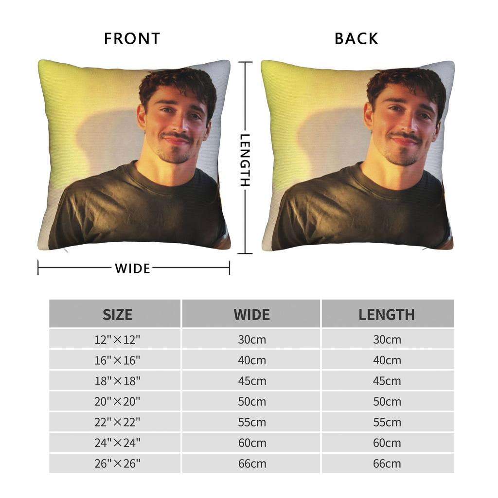Decorative Pillow Cover C-Charles Leclerc Merchandise Car Throw Pillow Case Cover Drop Shipping Multi-Size