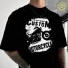 American Racing Men's Moto T-Shirt Fashionable Casual Street Suitable For Travel And Sports Tee