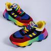 Plus Size Daddy Shoes Colorful Couple Lace-Up Versatile Student Flat Casual Sneakers