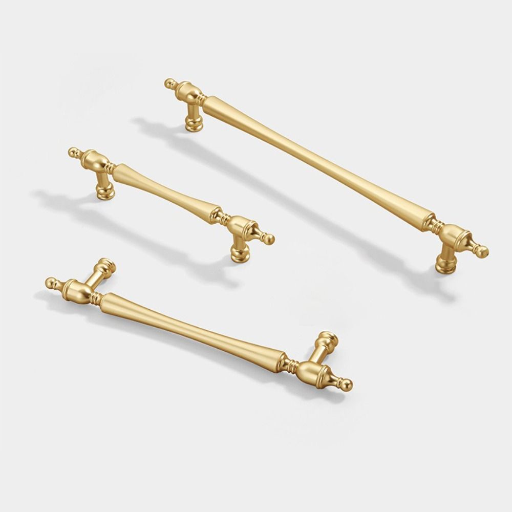 Luxury Zinc Alloy Cabinet Door Handle Long Handle Golden Finish Vintage Cabinet Pull Drawer Knob Wardrobe Door