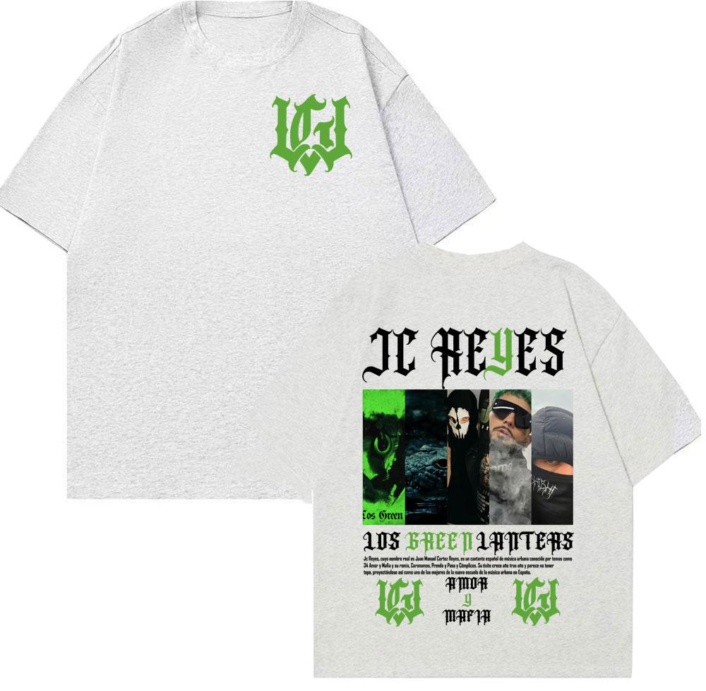 2025 Summer Rapper Jc Reyes Los Angeles Green Lanters Tour Tshirt Mens Fashion Gothic Retro Cotton Tshirt Casual Short Sleeve