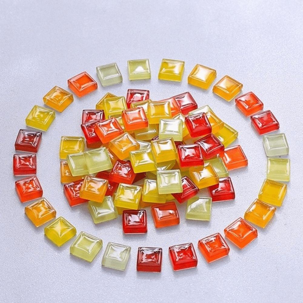 100/140PCS Crystal Grain Glitter Glass Mosaic Tiles Glass Mosaic Art Tiles Coaster Making