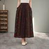 Skirt for Women Casual Vintage Floral Elastic High Waist Long Loose Trousers Stretchy Slim Skirt