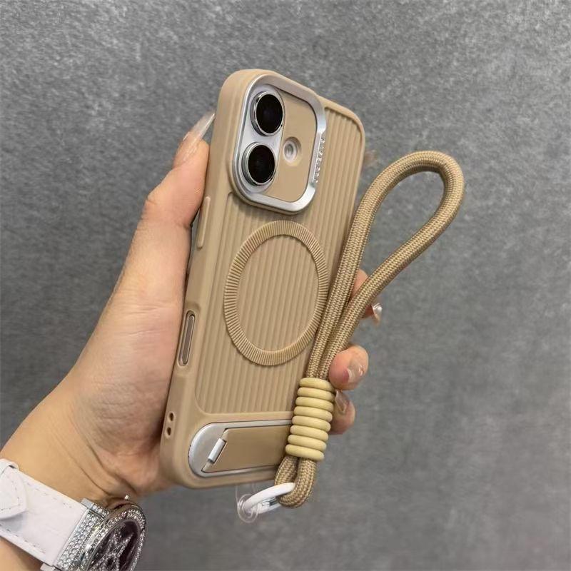 

Magnetic Invisible Stand Phone Case for Apple 16pro Protective Case for IPhone15max Case 14 Soft Lanyard For iPhone11Promax