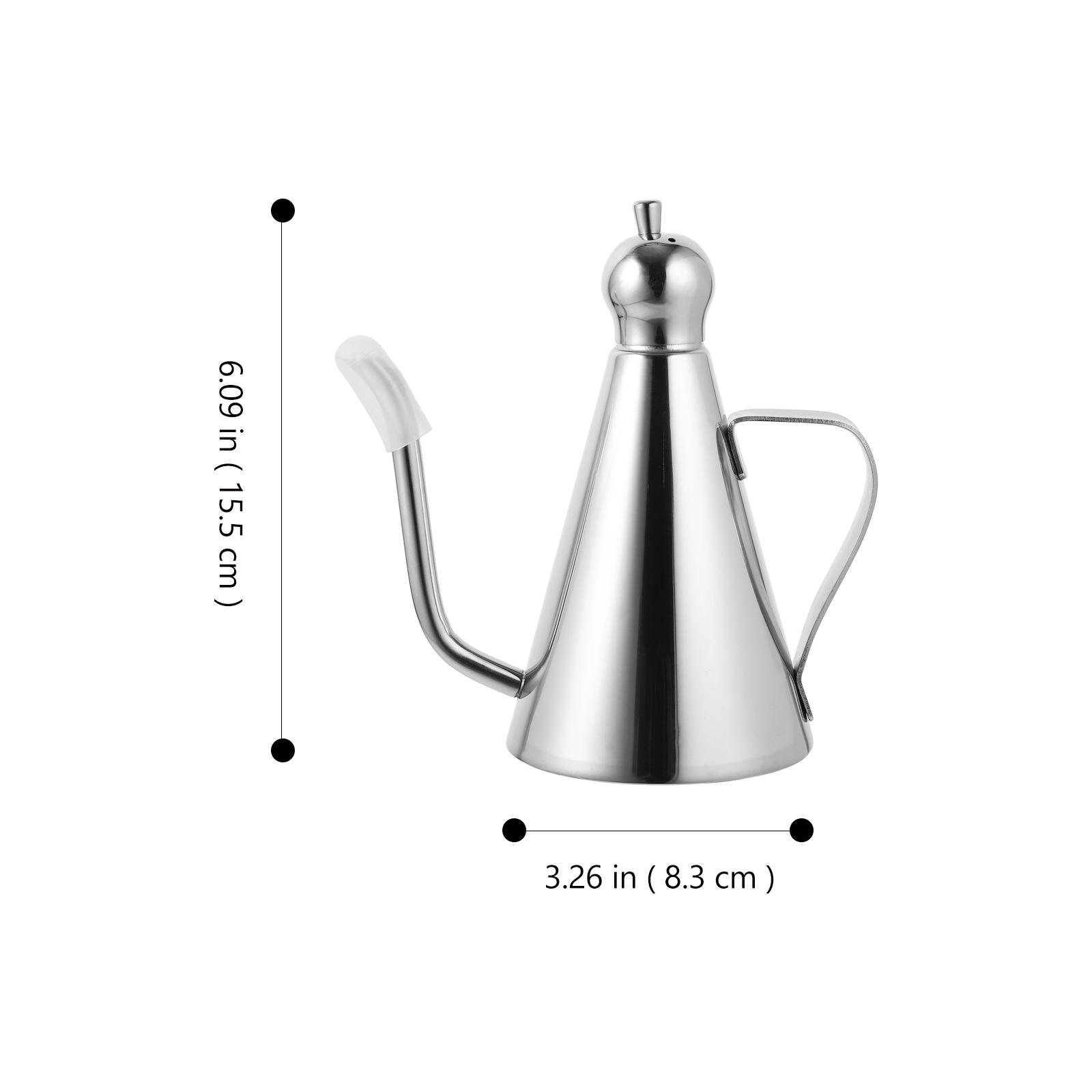 

0.27L 304 Stainless Steel Oil Bottle Daily Use Dispenser Kitchen Container Vinegar Precise Fit Condiment Leakproof Sauce