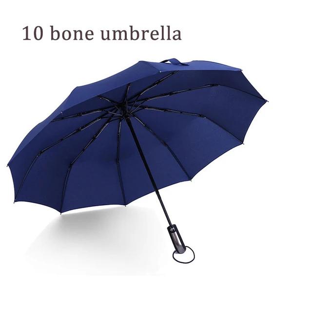 Odporny na wiatr składany parasol automatyczny deszcz kobiety Auto luksusowe duże wiatroszczelne parasole deszcz dla mężczyzn czarna powłoka 10K Parasol