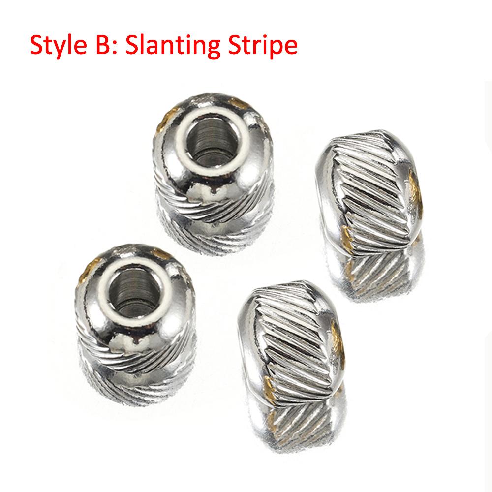 50pcs Stainless Steel Beads Gold Color 4mm 6mm Ridged Cyclinder Tube Spacer Loose Beads for Jewelry Making DIY Findings