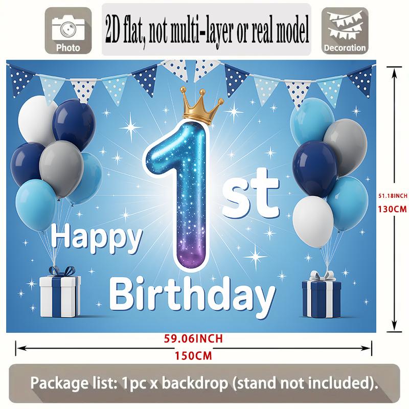 First Birthday Banner, Christmas Halloween Photo Backdrop Wall Decor for Party
