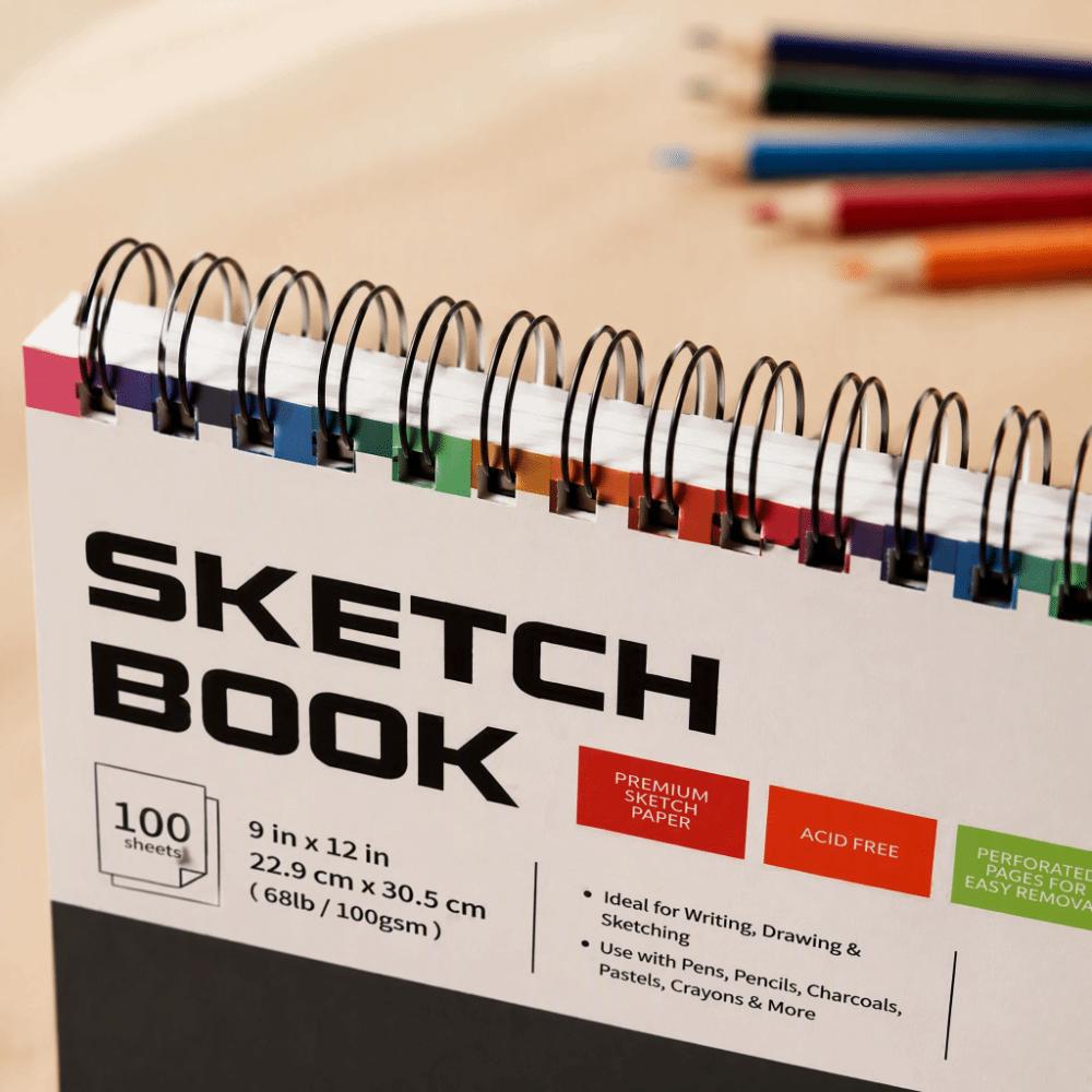 Hardcover Drawing Paper Pad Top Spiral Binding Drawing Pad New A4 Sketchbook  Illustration