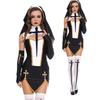 Sexy Lady Jeptiška Superior Kostým Karneval Halloween Kostel Náboženský klášter Cosplay Maškarní společenské šaty