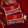 Elegant Wedding Red Envelopes 2026: High-Grade Fabric, Tea Ceremony Set, Parents' Address Change Pair.